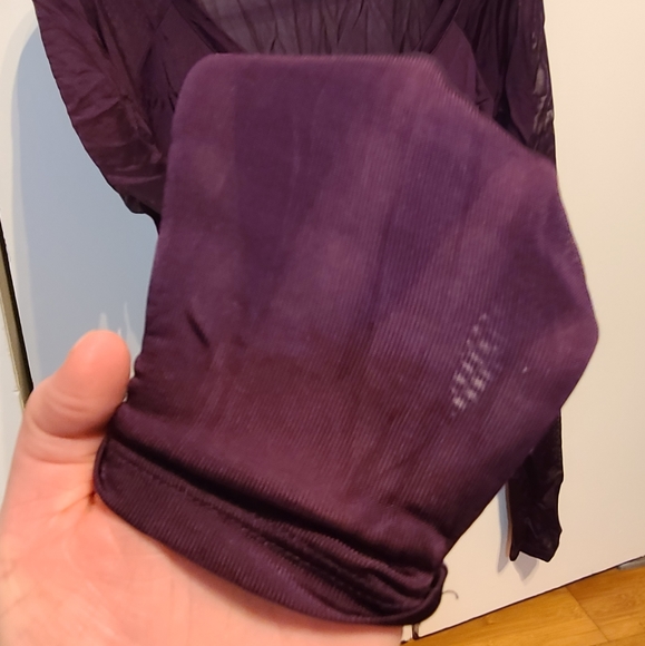 Sheer purple Ted Baker scoop neck long sleeve - Picture 3 of 4